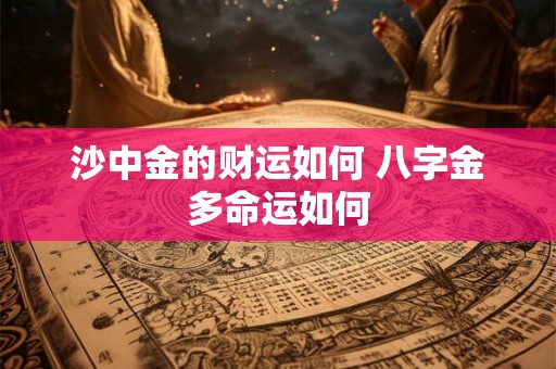 沙中金的财运如何 八字金多命运如何