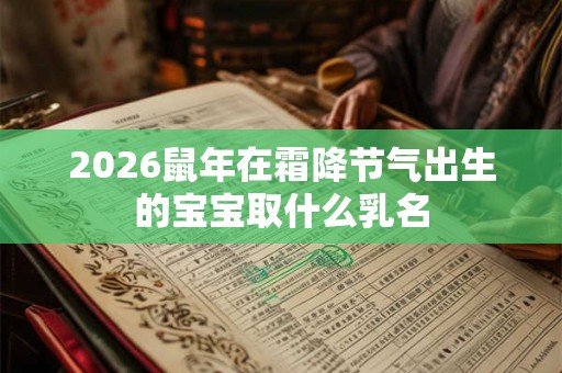 2026鼠年在霜降节气出生的宝宝取什么乳名