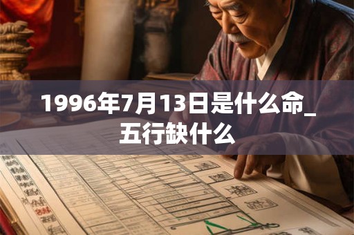 1996年7月13日是什么命_五行缺什么