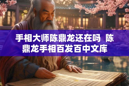 手相大师陈鼎龙还在吗 陈鼎龙手相百发百中文库 手相大师陈鼎龙还在吗 陈鼎龙手相百发百中文库