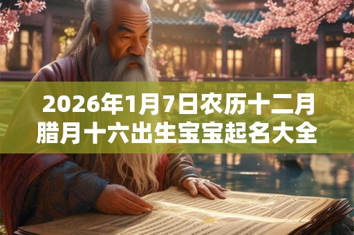 2026年1月7日农历十二月腊月十六出生宝宝起名大全