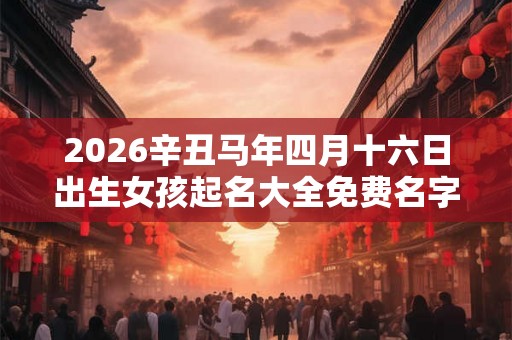 2026辛丑马年四月十六日出生女孩起名大全免费名字