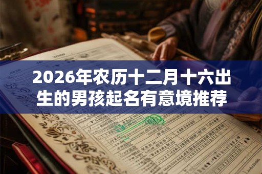 2026年农历十二月十六出生的男孩起名有意境推荐 2026年农历十二月十六出生的男孩起名有意境推荐