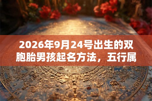 2026年9月24号出生的双胞胎男孩起名方法，五行属什么