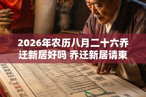 2026年农历八月二十六乔迁新居好吗 乔迁新居请柬怎么写
