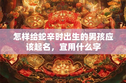 怎样给蛇辛时出生的男孩应该起名，宜用什么字