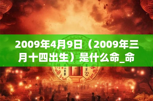 2009年4月9日(2009年三月十四出生)是什么命_命运如何 2009年4月9日(2009年三月十四出生)是什么命_命运如何