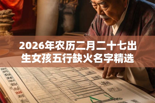 2026年农历二月二十七出生女孩五行缺火名字精选 2026年农历二月二十七出生女孩五行缺火名字精选