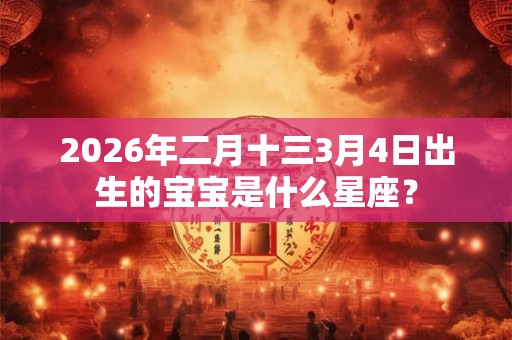 2026年二月十三3月4日出生的宝宝是什么星座？