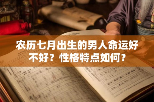 农历七月出生的男人命运好不好？性格特点如何？