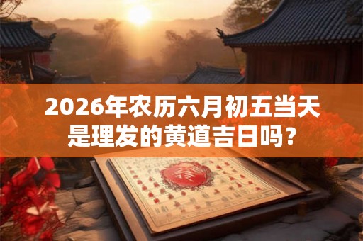 2026年农历六月初五当天是理发的黄道吉日吗? 2026年农历六月初五当天是理发的黄道吉日吗?
