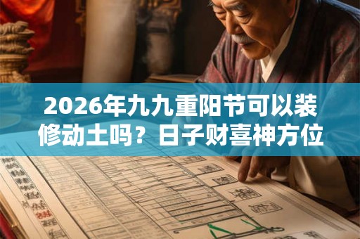 2026年九九重阳节可以装修动土吗?日子财喜神方位? 2026年九九重阳节可以装修动土吗?日子财喜神方位?