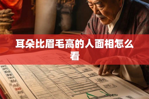 耳朵比眉毛高的人面相怎么看