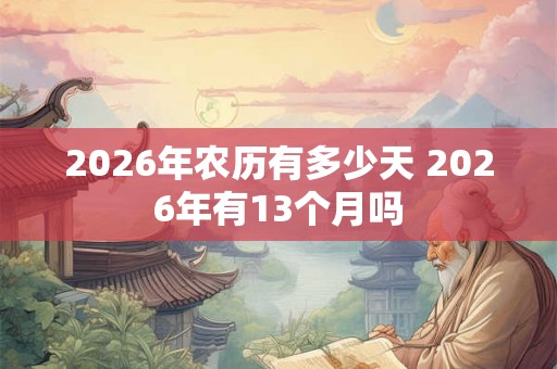 2026年农历有多少天 2026年有13个月吗 2026年农历有多少天 2026年有13个月吗