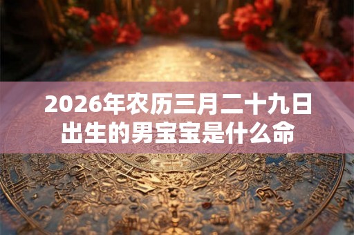 2026年农历三月二十九日出生的男宝宝是什么命