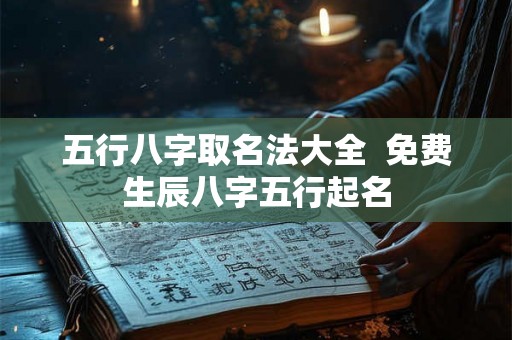 五行八字取名法大全  免费生辰八字五行起名