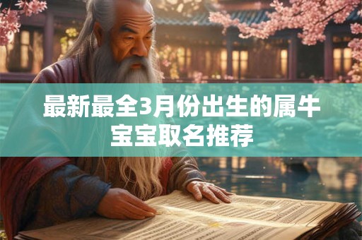 最新最全3月份出生的属牛宝宝取名推荐