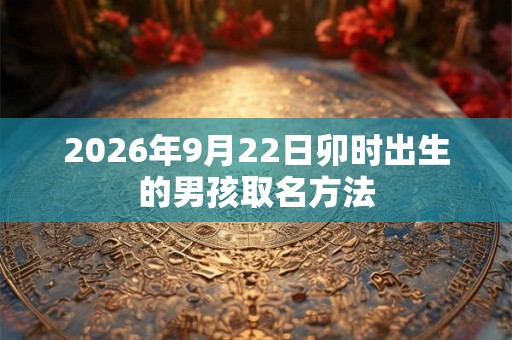 2026年9月22日卯时出生的男孩取名方法