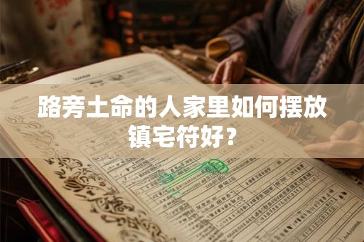 路旁土命的人家里如何摆放镇宅符好？
