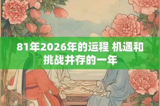 81年2026年的运程 机遇和挑战并存的一年