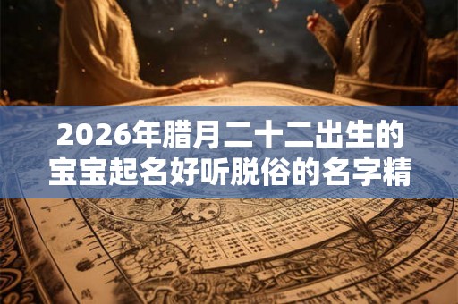 2026年腊月二十二出生的宝宝起名好听脱俗的名字精选
