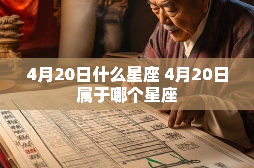 4月20日什么星座 4月20日属于哪个星座