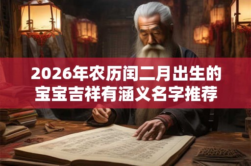 2026年农历闰二月出生的宝宝吉祥有涵义名字推荐
