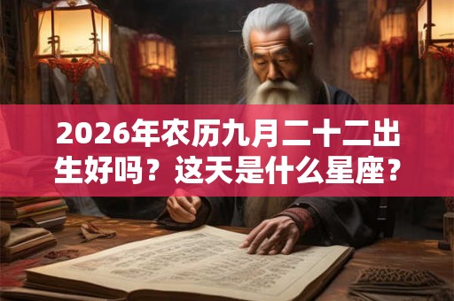 2026年农历九月二十二出生好吗？这天是什么星座？