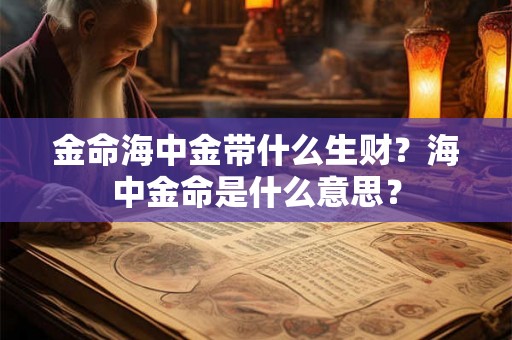金命海中金带什么生财？海中金命是什么意思？