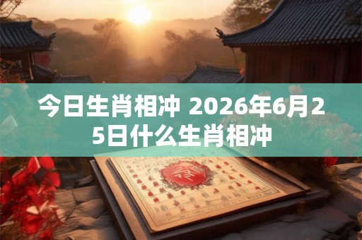 今日生肖相冲 2026年6月25日什么生肖相冲