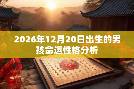 2026年12月20日出生的男孩命运性格分析