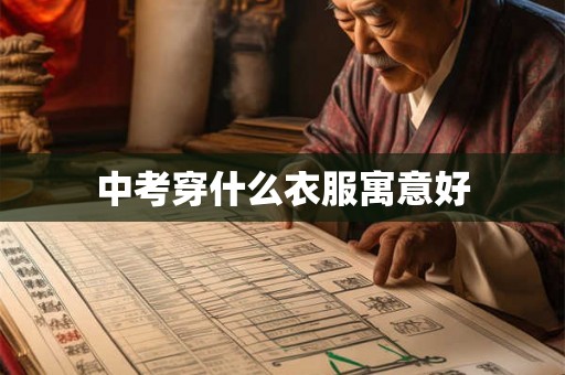 中考穿什么衣服寓意好