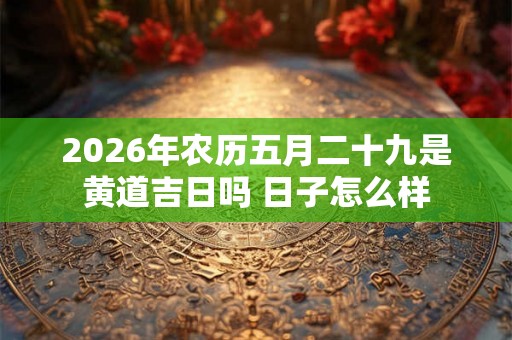 2026年农历五月二十九是黄道吉日吗 日子怎么样