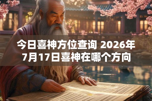 今日喜神方位查询 2026年7月17日喜神在哪个方向