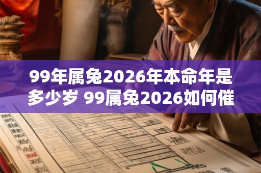 99年属兔2026年本命年是多少岁 99属兔2026如何催旺运势