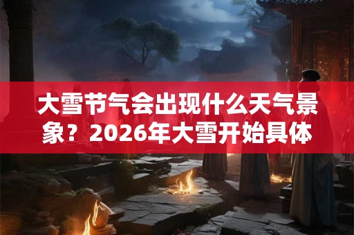 大雪节气会出现什么天气景象？2026年大雪开始具体时间