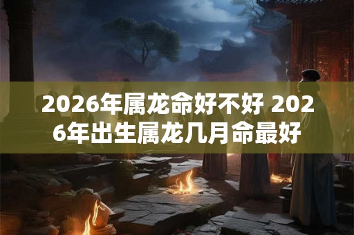 2026年属龙命好不好 2026年出生属龙几月命最好