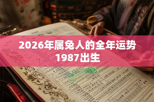2026年属兔人的全年运势1987出生
