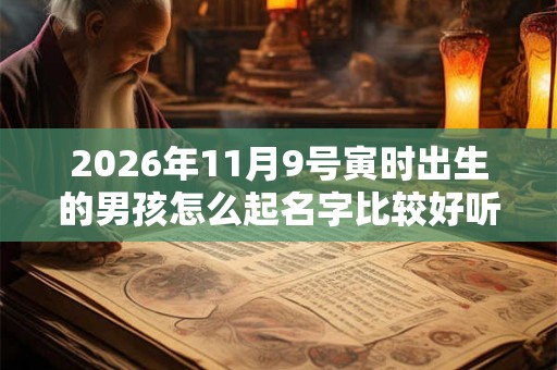 2026年11月9号寅时出生的男孩怎么起名字比较好听
