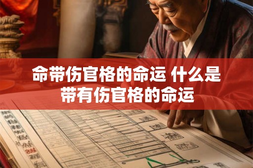 命带伤官格的命运 什么是带有伤官格的命运