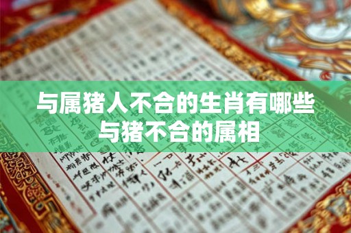与属猪人不合的生肖有哪些 与猪不合的属相