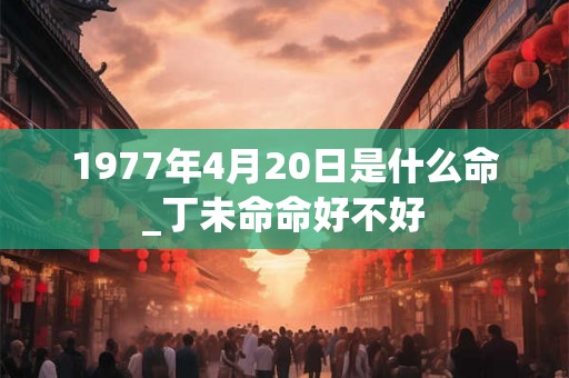 1977年4月20日是什么命_丁未命命好不好