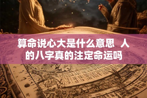 算命说心大是什么意思  人的八字真的注定命运吗