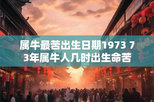 属牛最苦出生日期1973 73年属牛人几时出生命苦