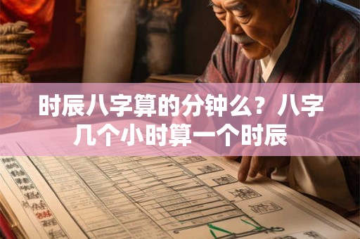 时辰八字算的分钟么？八字几个小时算一个时辰