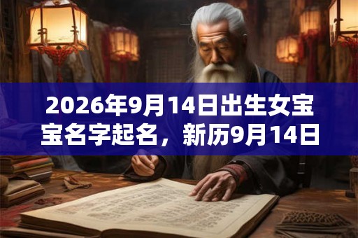 2026年9月14日出生女宝宝名字起名，新历9月14日的黄历好吗？
