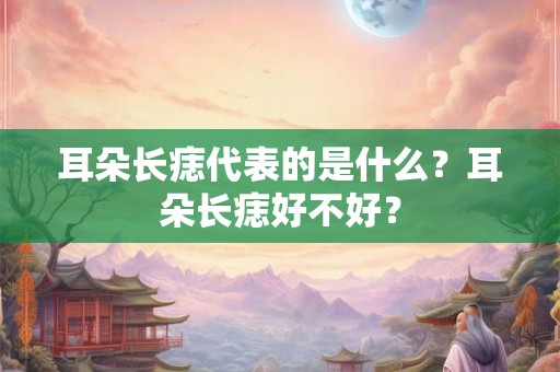 耳朵长痣代表的是什么？耳朵长痣好不好？