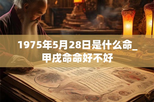 1975年5月28日是什么命_甲戌命命好不好