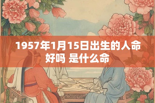 1957年1月15日出生的人命好吗 是什么命