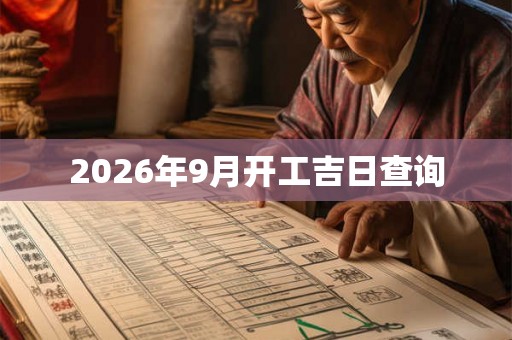 2026年9月开工吉日查询